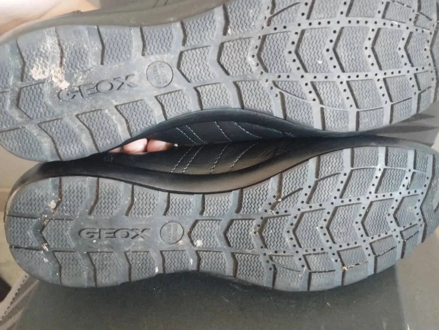 Tênis preto masculino com cadarço em couro, Geox, P44 em ótimo estado – photo 5
